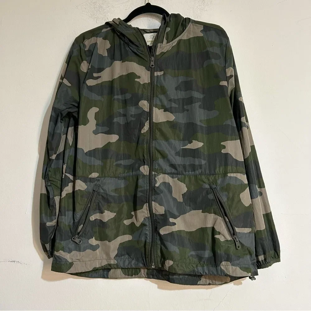 Aerie Offline Camo Lightweight Windbreaker Jacket Size Small - Picture 1 of 9